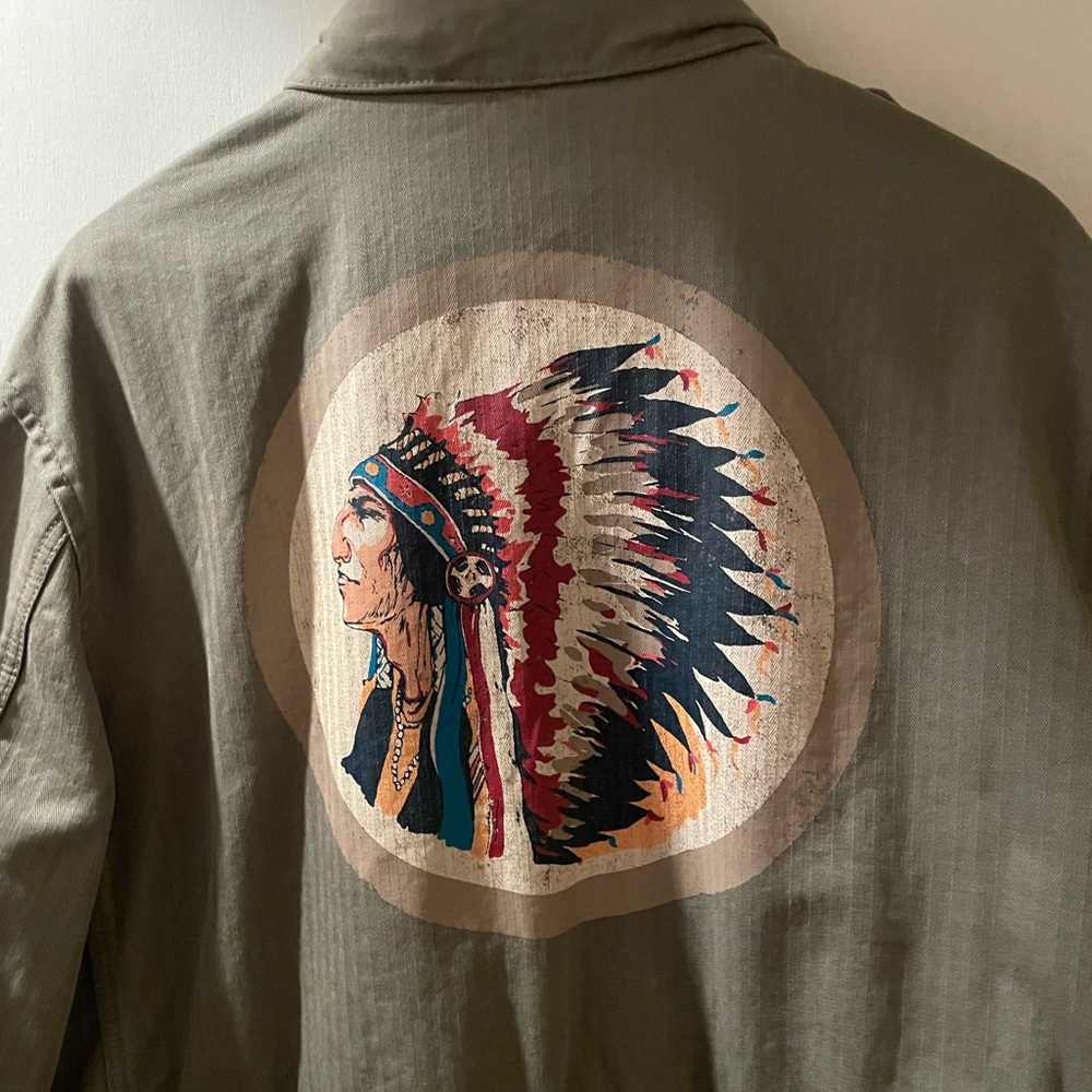 Ralph Lauren denim and supply Indian head military jacket